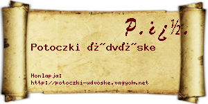 Potoczki Üdvöske névjegykártya
